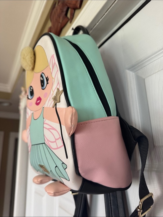Betsey Johnson Pink Fairy ballerina Backpack with Yellow Pom-Pom main image 4